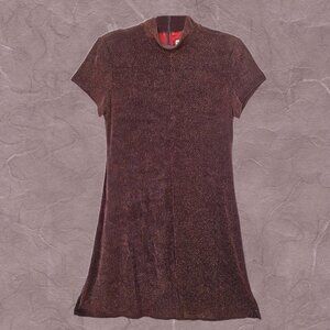 Jessica Howard Maroon/Brown Sparkly Dress - 12